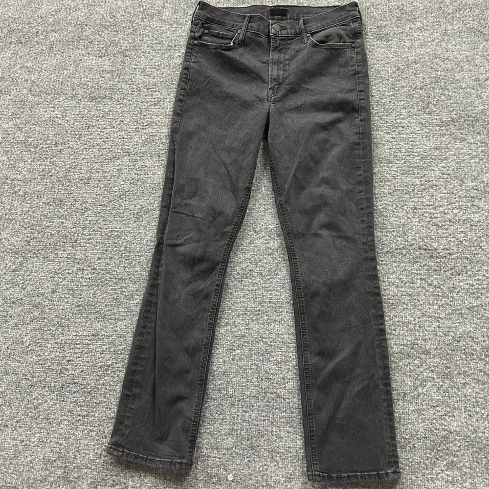 Mother Jeans Womens Size 28 Black Slim Flare Stretch Denim Made in USA 44214